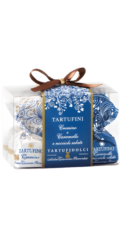 Tartufini Cremino e Caramello e Nocciole Salate 9stk - Antica Torroneria Piemontese - 63 g / Ohne Jahrgang Tartufini Cremino e Caramello e Nocciole Salate 9stk - Antica Torroneria Piemontese - 63 g / Ohne Jahrgang