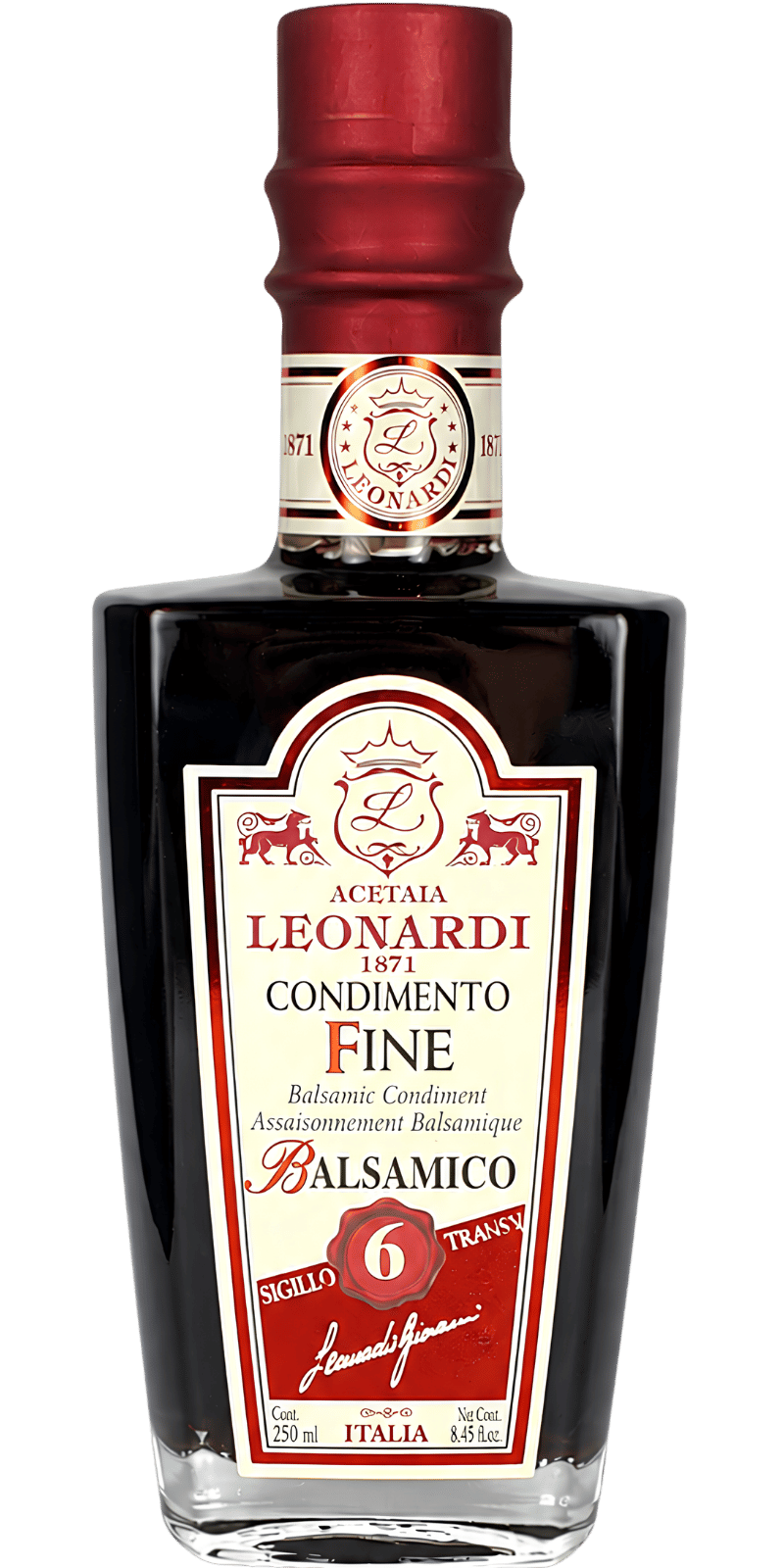 Leonardi Condimento Balsamico Sigillo Rosso 6 - 0,25 L Leonardi Condimento Balsamico Sigillo Rosso 6 - 0,25 L