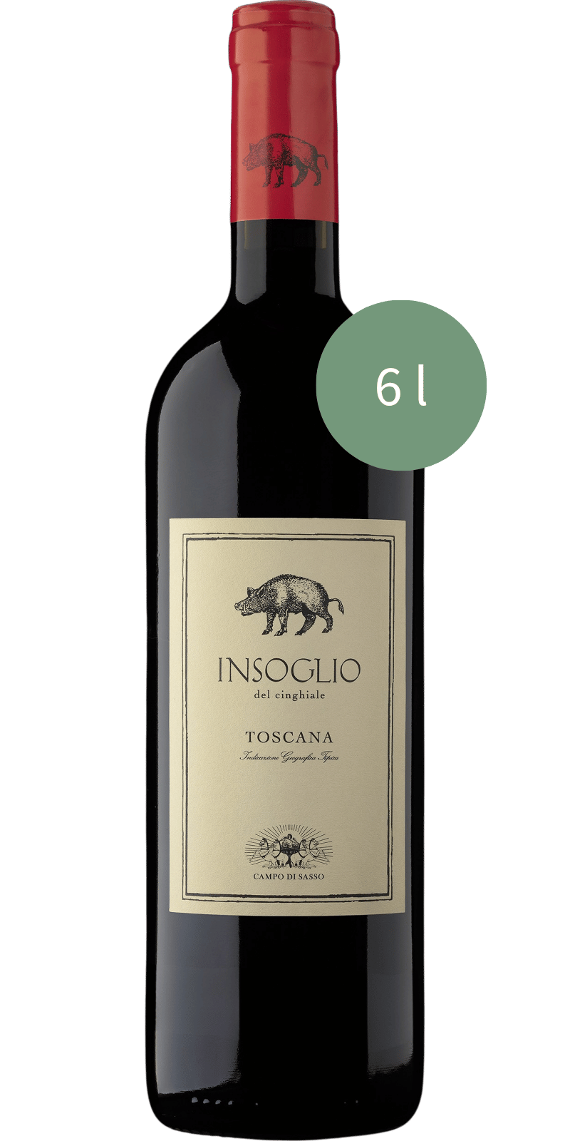 Insoglio del Cinghiale Rosso Toscana IGT 6L Mathusalem - Campo di Sasso Insoglio del Cinghiale Rosso Toscana IGT 6L Mathusalem - Campo di Sasso