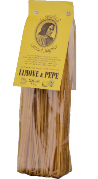 Lorenzo il Magnifico Linguine mit Zitrone und schwarzem Pfeffer 250g Lorenzo il Magnifico Linguine mit Zitrone und schwarzem Pfeffer 250g