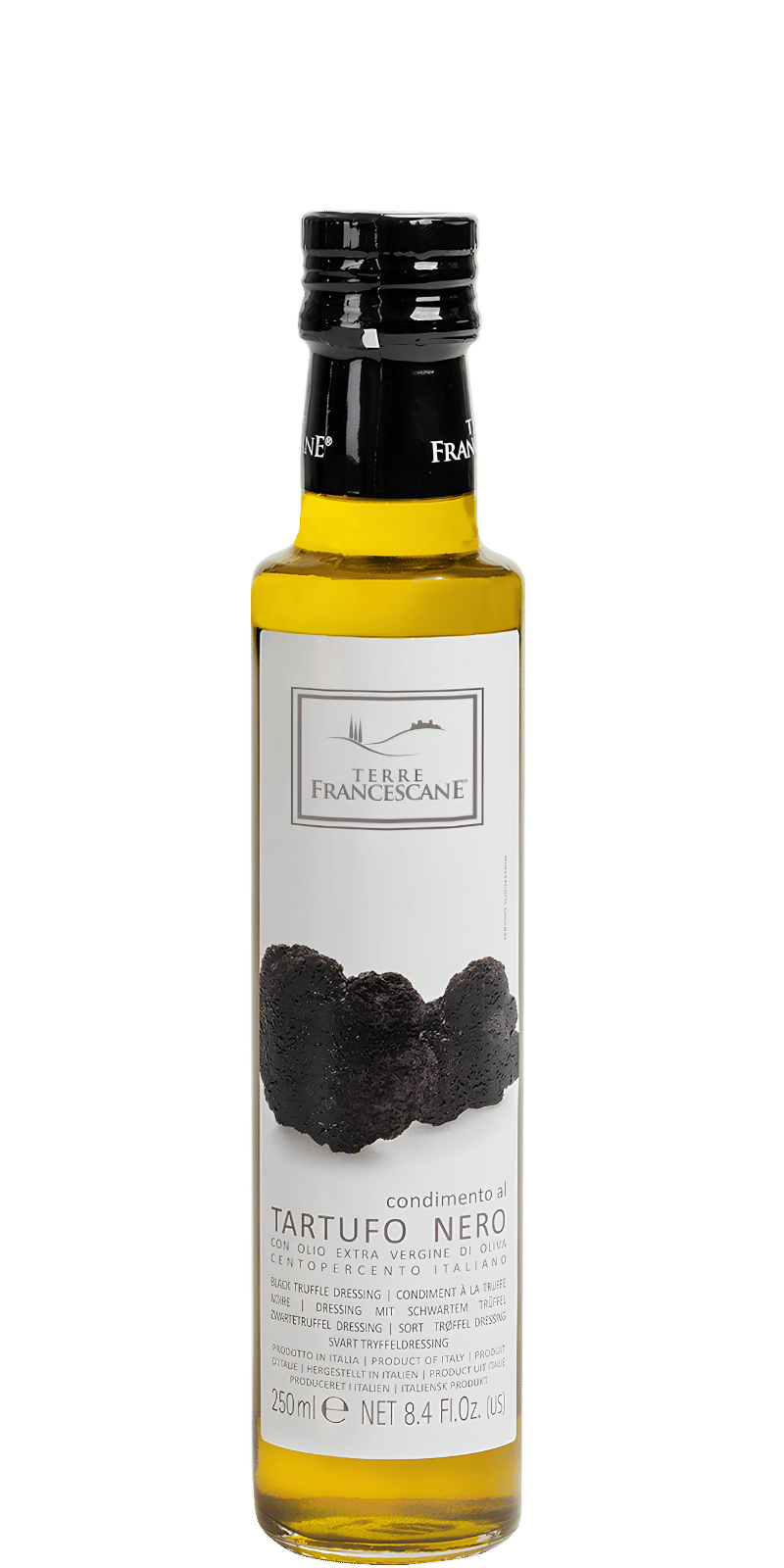 Condimento al Tartufo Nero a base di Olio Extra Vergine di Oliva - Terre Francescane Condimento al Tartufo Nero a base di Olio Extra Vergine di Oliva - Terre Francescane