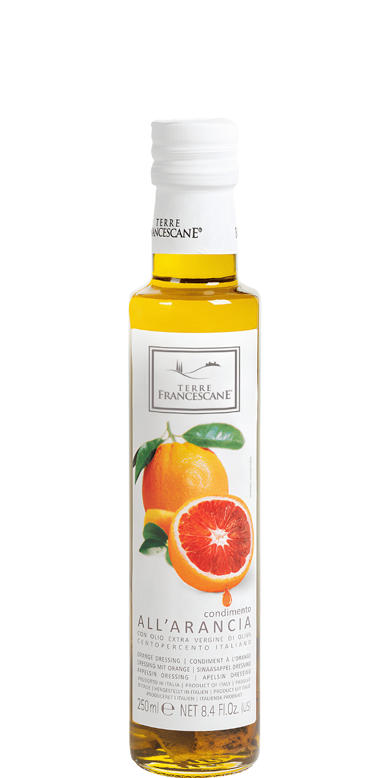 Terre Francescane Condimento Arancia in Olio Extra Vergine di Oliva - Olivenöl mit Orange Terre Francescane Condimento Arancia in Olio Extra Vergine di Oliva - Olivenöl mit Orange