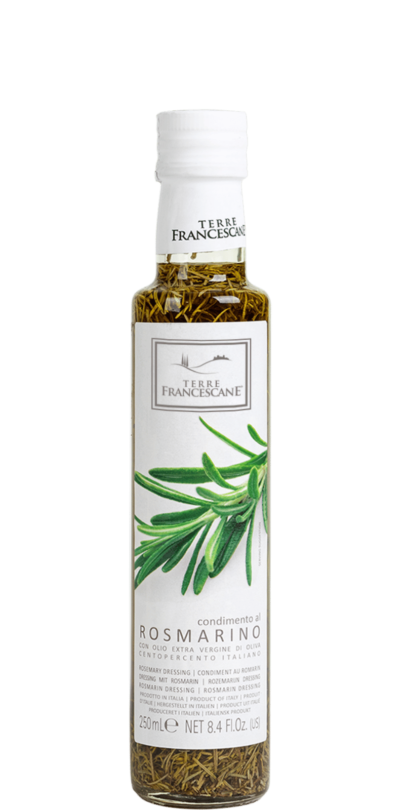 Rosmarin-Würzöl auf Basis von Olivenöl Extra Vergine - Terre Francescane Rosmarin-Würzöl auf Basis von Olivenöl Extra Vergine - Terre Francescane