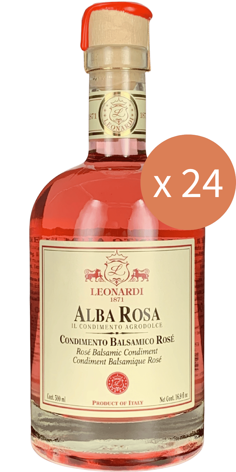 24er Sparpaket - Acetaia Leonardi Alba Rosa Condimento Balsamico Rosé 24er Sparpaket - Acetaia Leonardi Alba Rosa Condimento Balsamico Rosé