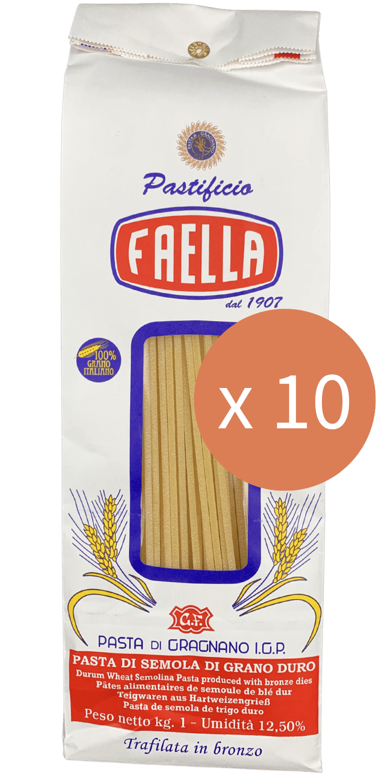 Spaghettoni Sparpaket 10 x 1kg - Pastificio Faella Pasta di Gragnano IGP - 10 kg Spaghettoni Sparpaket 10 x 1kg - Pastificio Faella Pasta di Gragnano IGP - 10 kg