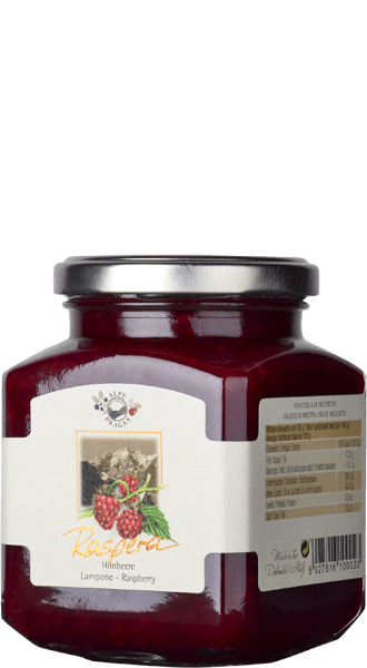 Raspera Lampone Composta di frutta Alpe Pragas 340g 1 Raspera Lampone Composta di frutta Alpe Pragas 340g