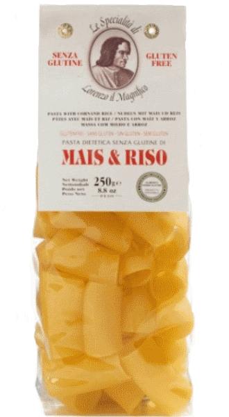 Lorenzo il Magnifico Paccheri mit Mais und Reis - glutenfrei 1 Lorenzo il Magnifico Paccheri mit Mais und Reis – glutenfrei