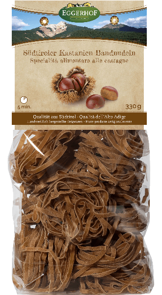 Eggerhof Südtiroler Kastanien Bandnudeln 310g 1 Eggerhof Südtiroler Kastanien Bandnudeln 310g