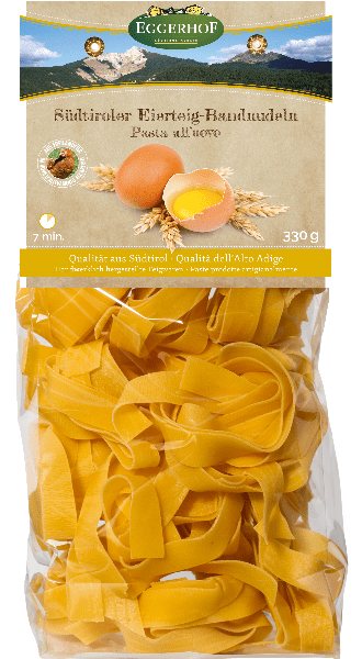 Eggerhof Südtiroler Eierteig Bandnudeln Pappardelle 310g 1 Eggerhof Südtiroler Eierteig Bandnudeln Pappardelle 310g
