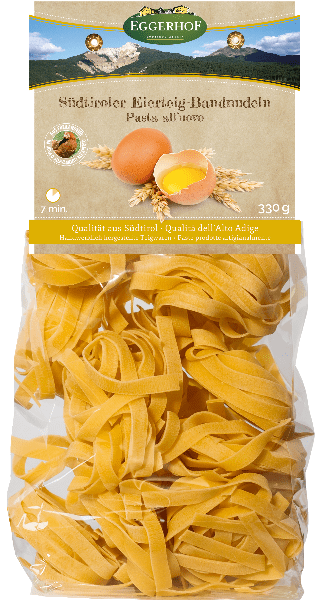 Eggerhof Südtiroler Eierteig Bandnudeln Tagliatelle 310g 1 Eggerhof Südtiroler Eierteig Bandnudeln Tagliatelle 310g