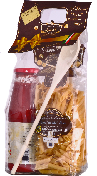La Fabbrica della Pasta Pasta di Gragnano IGP Sempre Insieme - Kit Penne + Sugo 1 La Fabbrica della Pasta Pasta di Gragnano IGP Sempre Insieme – Kit Penne + Sugo
