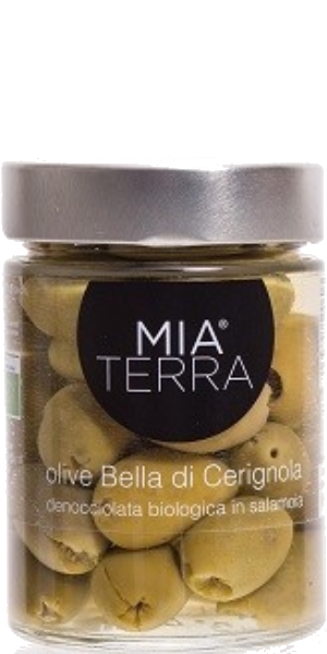 Mia Terra Olive bella di cerignola denocciolata BIO 1 Mia Terra Olive bella di cerignola denocciolata BIO