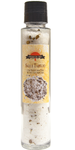 Lacrima del Sole La Rocca Sale e tartufo (Salz mit Trüffel) tappo macino 1 Lacrima del Sole La Rocca Sale e tartufo (Salz mit Trüffel) tappo macino