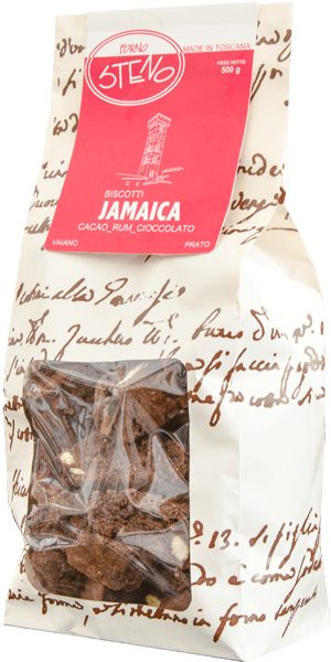Forno Steno Cantucci Biscotti Jamaica Schokolade und Rum Made in Toscana 500g