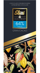 Slitti Gran Cacao 64% Kakao Edelbitter Schokoladentafel