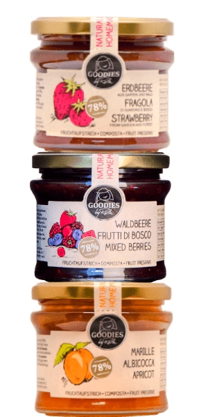 Goodies by Ruth Fruchtaufstriche 3x260g 1 Goodies by Ruth Fruchtaufstriche 3x260g