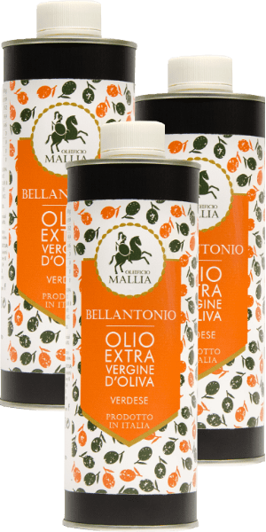 Oleificio Mallia Olio Extra Vergine di Oliva Bellantonio 3x 500ml