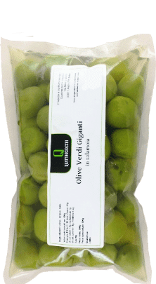 Quattrociocchi Olive Verdi Giganti in Salamoia – Grüne Riesen Oliven in Salzwasser 500g