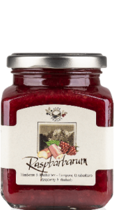 Alpe Pragas Raspbarbarum Rhabarber und Himbeere Fruchtaufstrich 335g