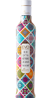 Olio Extra Vergine di Oliva Fruttato Medio Flasche Motiv Scacchi Lamantea 500ml