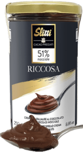 Riccosa streichzarte Creme mit Milchschokolade und Haselnüssen Slitti