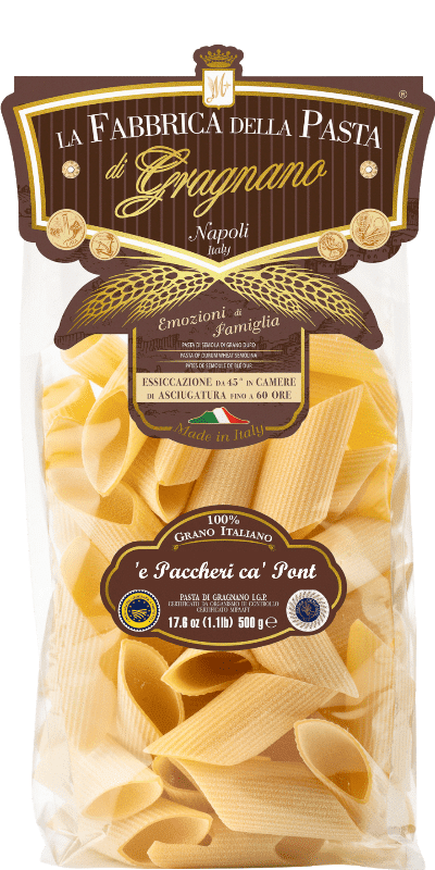 La Fabbrica della Pasta Pasta di Gragnano IGP E’ Paccheri Ca’ Pont Rigati 500g