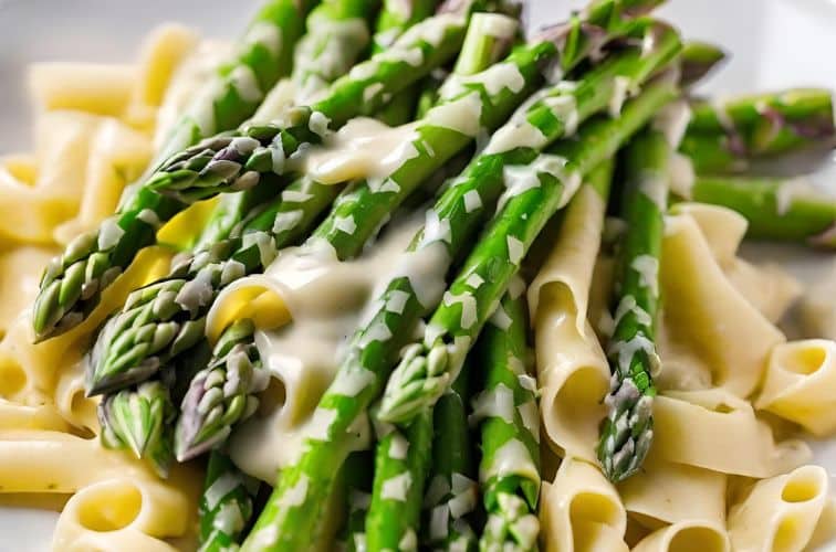 Frühling auf dem Teller: Grüner Spargel Pasta Sahne Sauce 3 Grüner Spargel Pasta Sahne