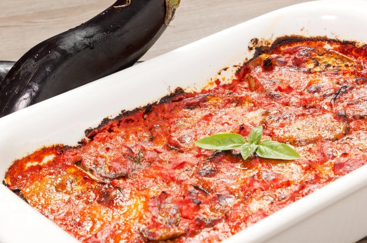 Melanzane alla Parmigiana (original Rezept) 5 Parmigiana di Melanzane original vom Ofen