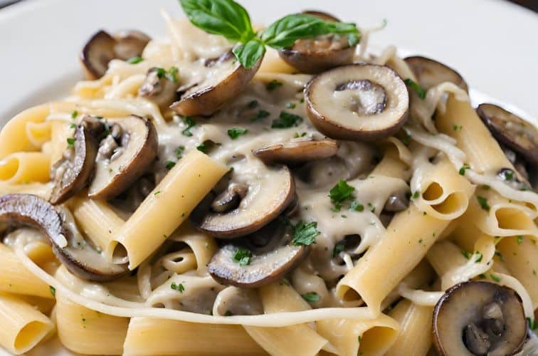Nudeln mit Champignons