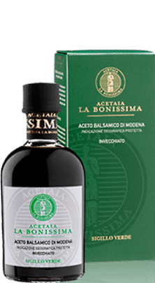 La Bonissima Sigillo VERDE Invecchiato Aceto Balsamico di Modena