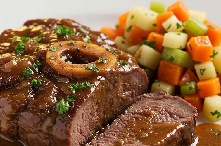 Ossobuco mit Wurzelgemüse als Beilage