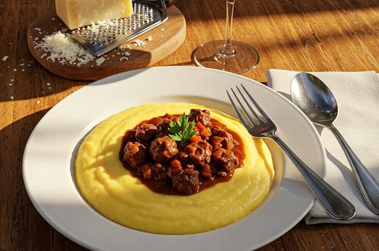 Was passt zu Polenta? Die besten Beilagen 3 Polenta mit Hirschragout