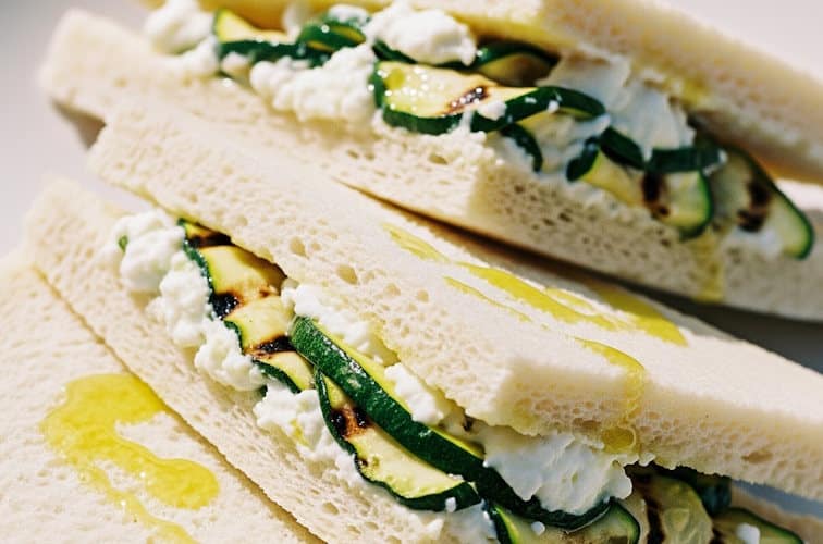 Tramezzini mit Zucchini und Ricotta
