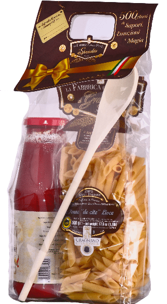 La Fabbrica della Pasta Pasta di Gragnano IGP Sempre Insieme - Kit Penne + Sugo 1 La Fabbrica della Pasta Pasta di Gragnano IGP Sempre Insieme – Kit Penne + Sugo