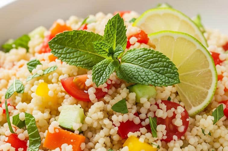 Couscous-Salat mit Minze und Limette