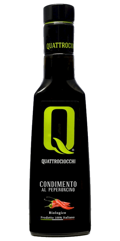 Quattrocciocchi Olio Extra Vergine condimento al peperoncino BIO 250ml 1 Quattrocciocchi Olio Extra Vergine condimento al peperoncino BIO 250ml
