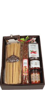 Pasta-Set mit feuriger Note