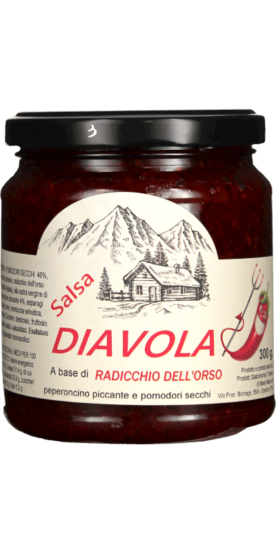 Masé Mario Salsa Diavola Radicchio dell´ Orso 300g 1 Masé Mario Salsa Diavola Radicchio dell´ Orso 300g