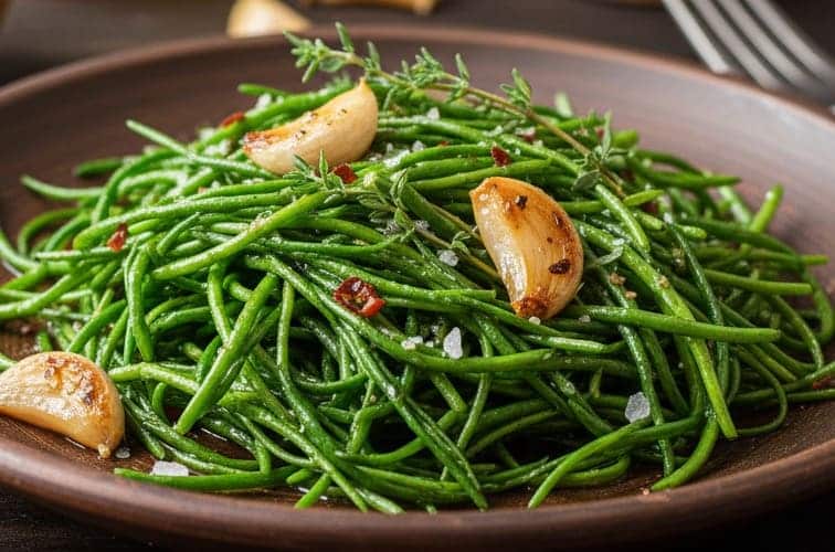 Agretti Rezept – die frische Wildsalat-Tradition Italiens 3 Agretti Rezept mit Knoblauch angebraten