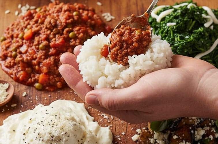 Arancini Fuellungen wird gefuellt