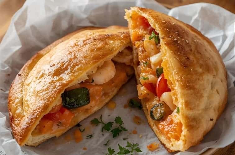 Calzone Original italienisch mit Meeresfruechte gefuellt
