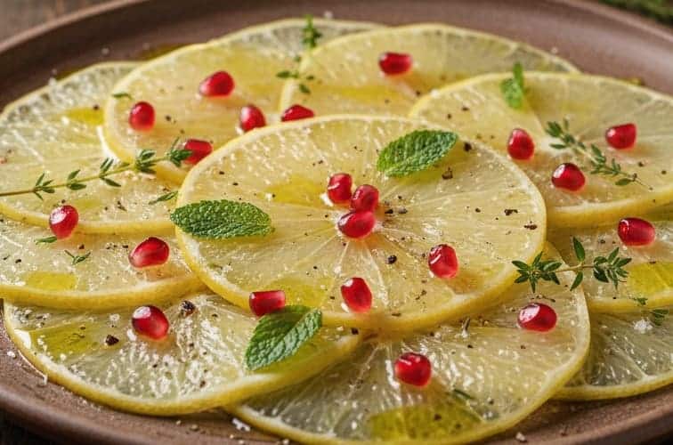Cedro Carpaccio feines Antipasto aus Kalabrien