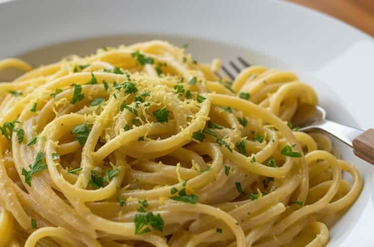 Linguine al Limone leckere Pasta mit Zitronen