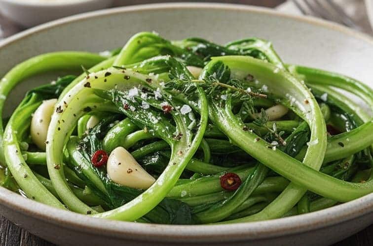 Puntarelle gedünstet Gericht aus Rom