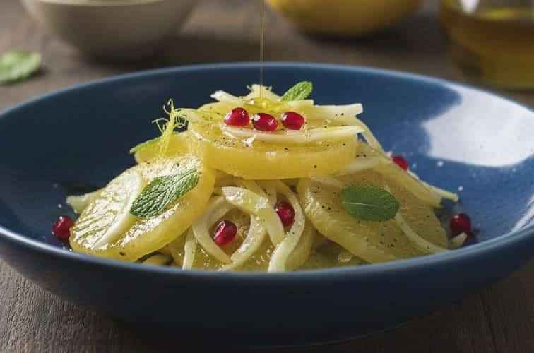 Rezept Cedro Salat – Frischer italienischer Zitrussalat 3 Rezept Cedro Salat in einer Schuessel serviert 1 1