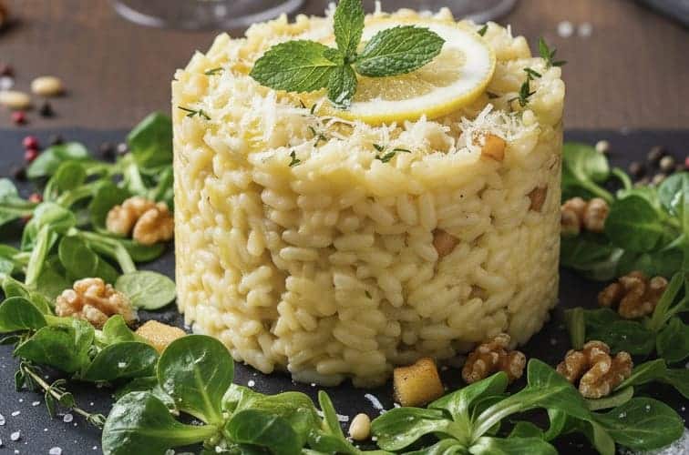 Risotto mit Birne und Gorgonzola – Eine kulinarische Harmonie aus Süße und Würze 4 Risotto mit Birne und Gorgonzola mit Feldsalat