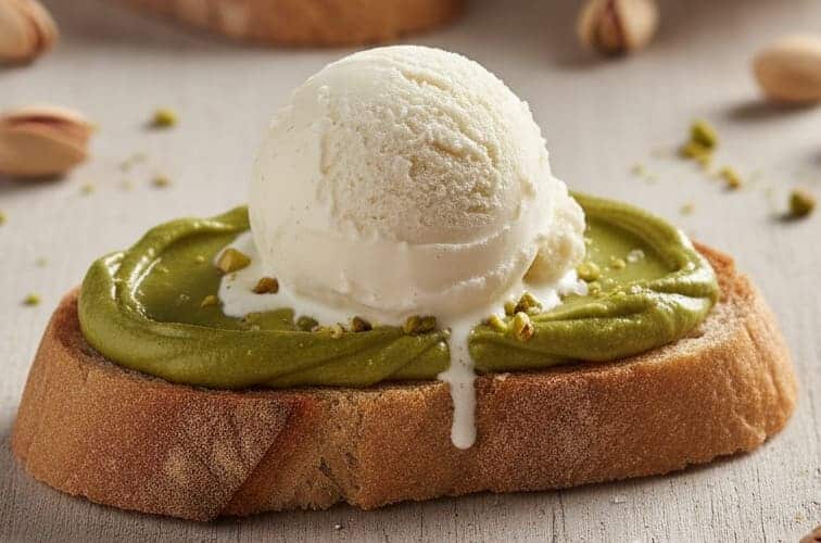 Sizilianische Pistaziencreme mit Vanilleeis