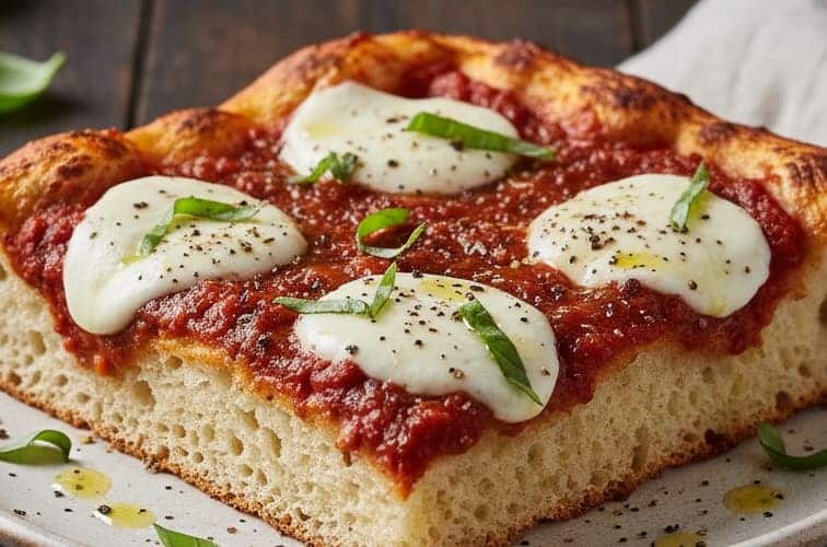 Sizilianische Pizza kulinarische Tradition Siziliens