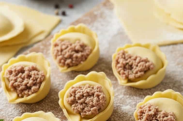Tortellini Füllung: Das Originalrezept für authentische italienische Past 3 Tortellini Fuellung die geformten Tortellini mit Fuellung