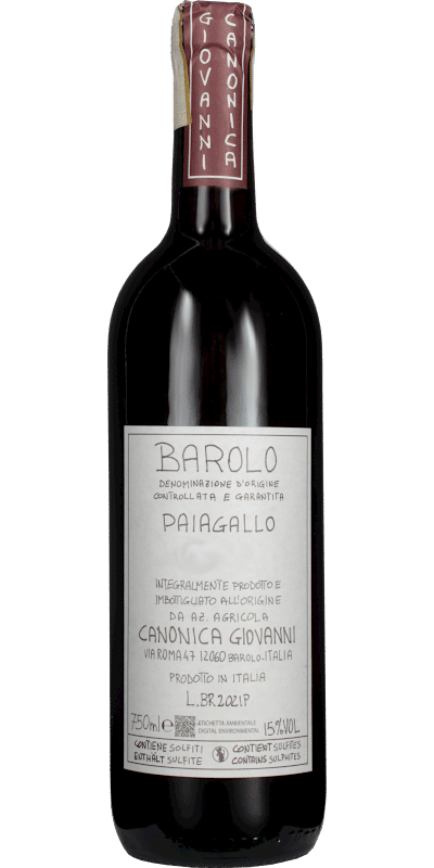 Barolo DOCG Paiagallo Canonica Giovanni 1 Barolo DOCG Paiagallo Canonica Giovanni